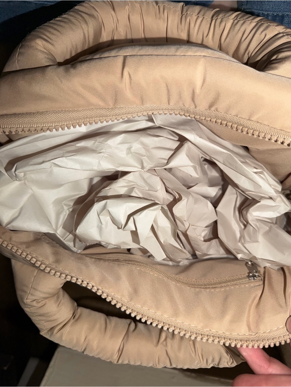 Wilo The Label Quilted Tote ๐ค | Beige | NWT - Picture 5 of 9